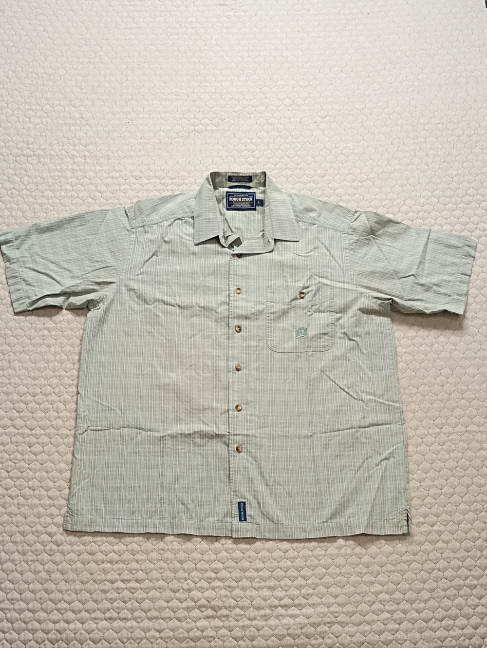 Panhandle Slim Men's Shirt Large Button Down Short Sleeve Relaxed Fit